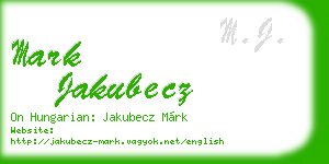 mark jakubecz business card