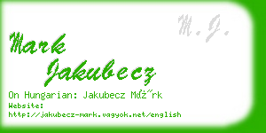 mark jakubecz business card